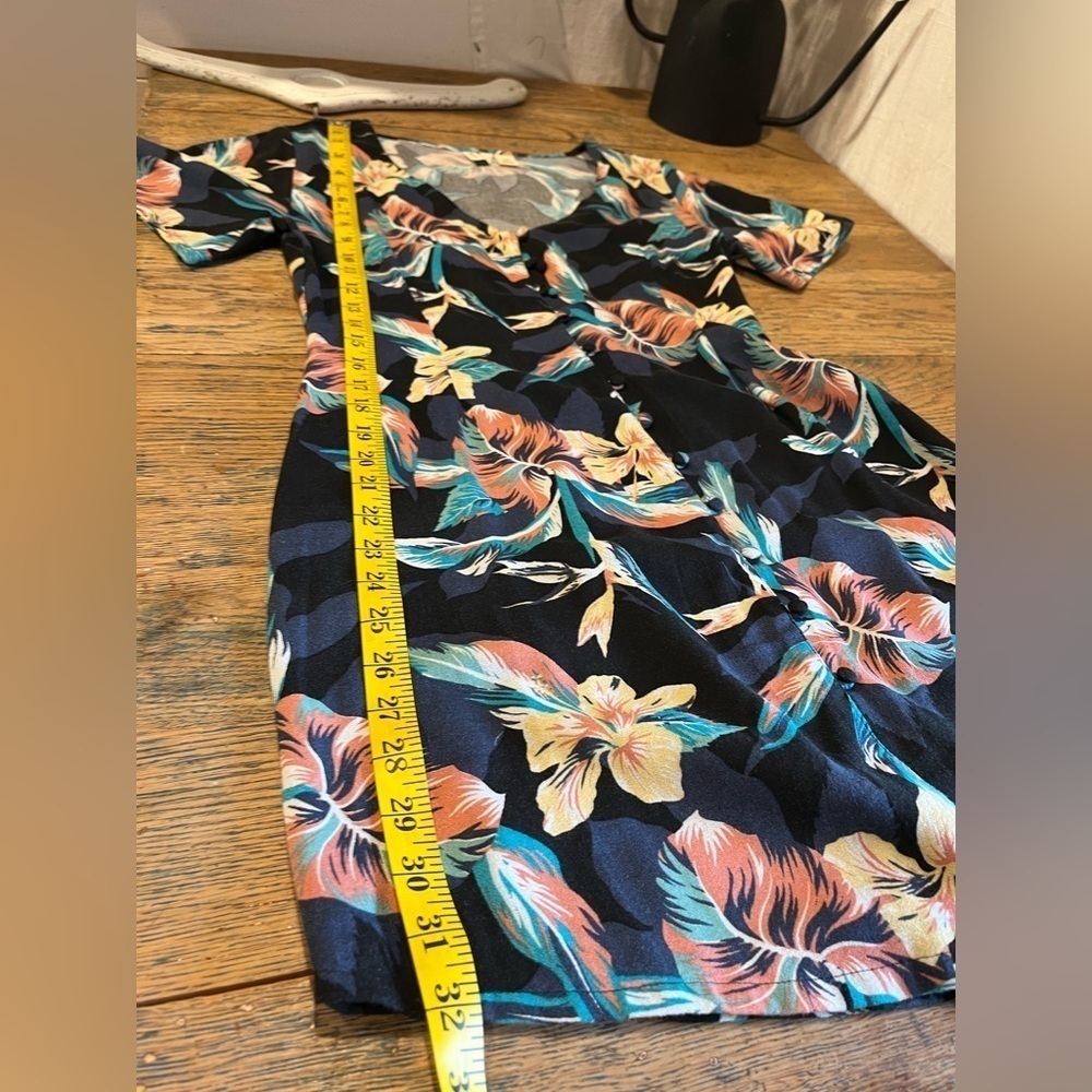 Floral Button-Front Mini Dress - Roxy XS - Picture 5 of 8